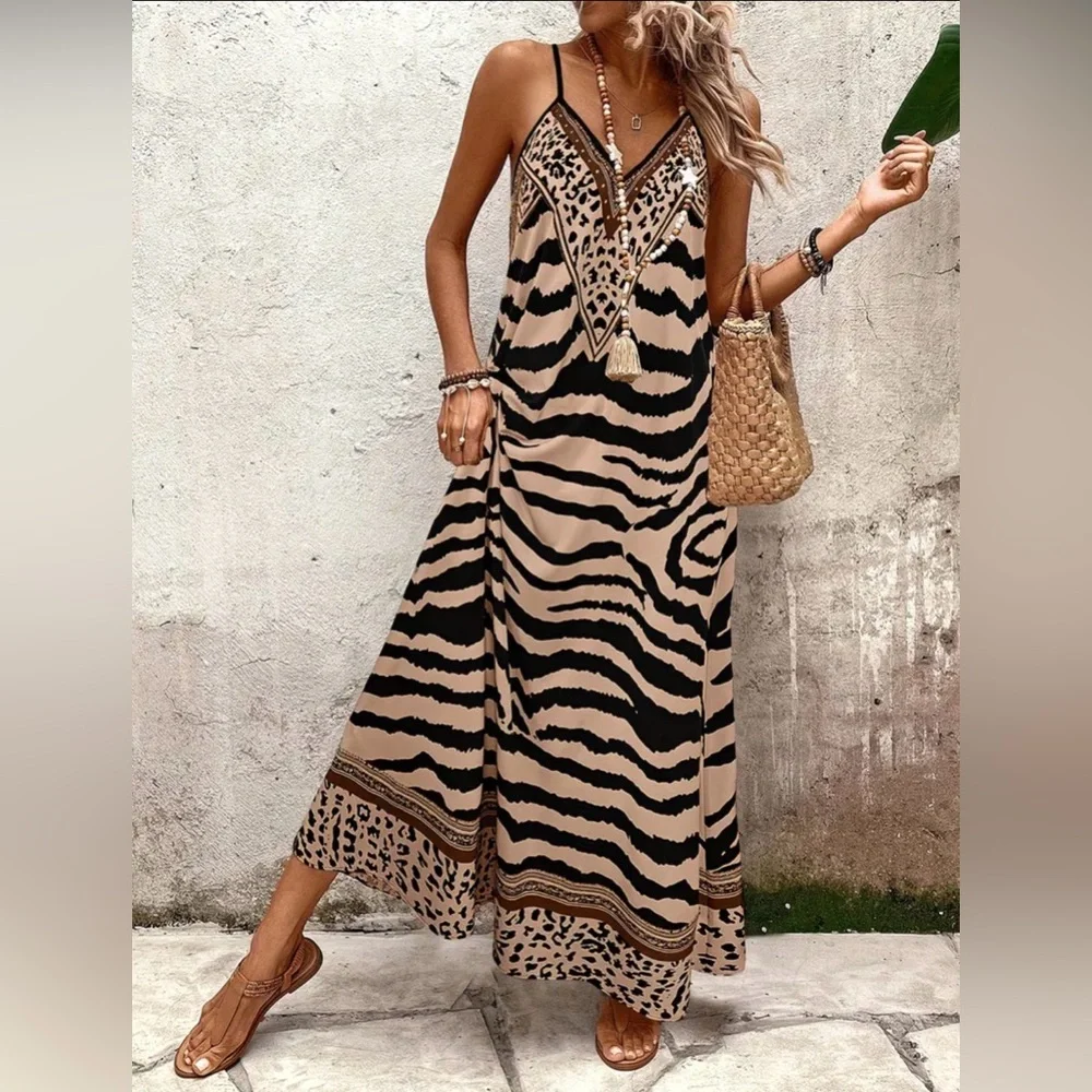 Animal Print Maxi Dress - Picture 2 of 5